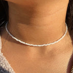 White Seed Bead Necklace