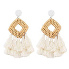 4 Pairs Rattan Earrings