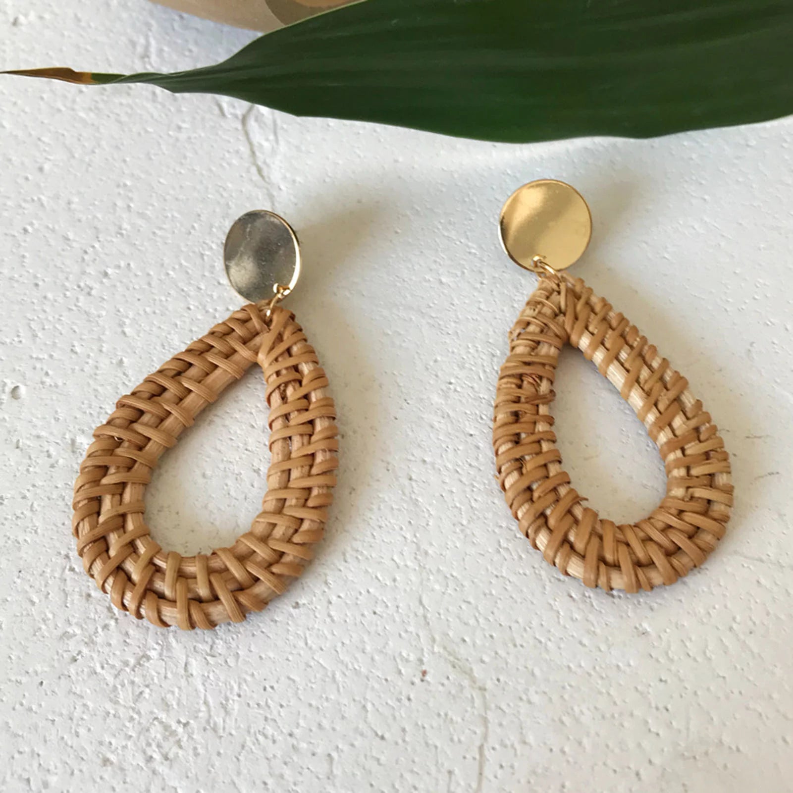 4 Pairs Rattan Earrings